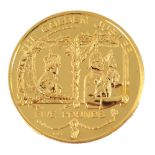 A Queen Elizabeth II Golden Jubilee Gold Stage Coach 2002 five pound silver proof coin, in presentat