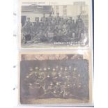 A German Third Reich postcard album, to include black and white military photographs, Olympic cards,