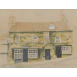Keith Roper (b.1946). Jews House, Lincoln, watercolour, signed and dated 1980, 27cm x 36cm.