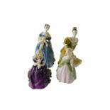 Four Royal Doulton ladies, comprising large Lynn and Adrienne, and two small, Affection and Penny. (