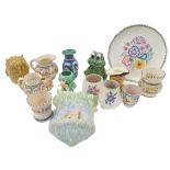 A collection of ceramics, to include Sylvac wall pocket, and other Sylvac pieces, Poole Pottery, Hon
