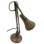 A brown Anglepoise desk lamp, 100cm when fully extended. WARNING! This lot contains untested or