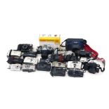 A quantity of camera equipment, comprising a Kodak Easy Share digital camera, a Praktica M2A5B camer