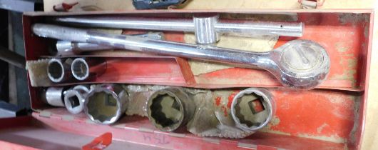 A red cased industrial socket set. Note: VAT is payable on the hammer price of this lot at 20%.