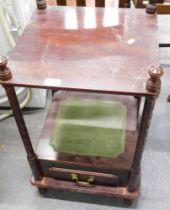 A mahogany reproduction side table.