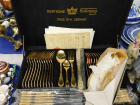 A Solingen cased cutlery set, and additional Bestecke cutlery.