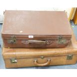 Two leather travel cases.