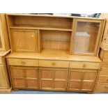 A retro style teak sideboard, with glazed top.