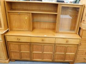 A retro style teak sideboard, with glazed top.