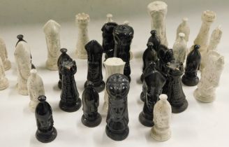 A ceramic chess set.