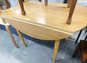 A drop leaf kitchen table.