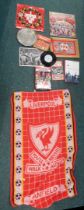 Various Liverpool Football Club collectables, photographic prints, Bill Shankly, towel, We Can Do It