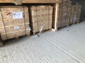 Four pallets of chamfered balusters. (TT) Note: VAT is payable on the hammer price of this lot at 20