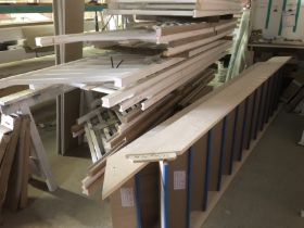 Two staircases and a stack of balustrades. Note: VAT is payable on the hammer price of this lot at