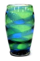 A 1930's Stevens & Williams Rainbow glass vase, 20cm high.