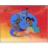 A Walt Disney Company Sericel of Genie Hug, from Disney's Aladdin, limited edition no. 5550, with ce