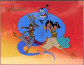 A Walt Disney Company Sericel of Genie Hug, from Disney's Aladdin, limited edition no. 5550, with ce