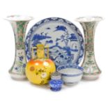 Withdrawn Pre-Sale by Vendor A group of Chinese and Japanese ceramics, Including a Japanese yellow g