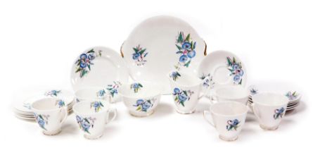 A Royal Albert porcelain Morning Glory pattern part tea service, Flower of the Month set of twelve,