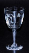 An Orrefors crystal goblet, limited edition number 163/500 commemorating the Right Honourable Margar