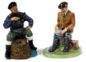 A Royal Doulton figure moulded as The Lobster Man, HN2317, and another of Fisherman, HN4511. (2)