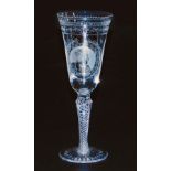 A commemorative toasting goblet by Webb and Corbett, limited edition number 13, full led crystal gob