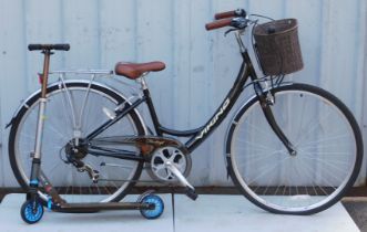 A Viking Heritage lady's bicycle, and an Urban scooter.