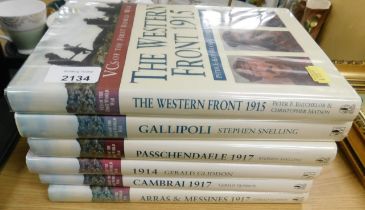 Six volumes of VC's of the First World War.