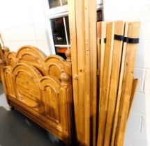 A king size pine bed frame. Lots 1501 to 1590 are available to view and collect at our additional p