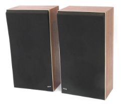 A pair of Bang & Olufsen Beovox speakers, S35-2, 48cm high.