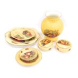 A group of Aynsley porcelain Orchard Gold pattern and similar wares, to include trinket dishes, 12cm