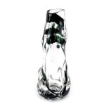 A Whitefriars streaky flint glass 'Knobbly' vase, pattern number 9612, 24.5cm high.