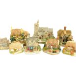A group of Lilliput Lane Cottages, to include The Greengrocers, Margate Cottage Tea Room, Purbeck St
