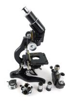 A W Watson & Sons Ltd London Bactil microscope, No 95634, with accessories, to include a high power