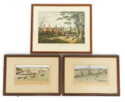 A group of hunting related prints, comprising After Cecil Aldin. The Quorn from Billesdon Coplow, co