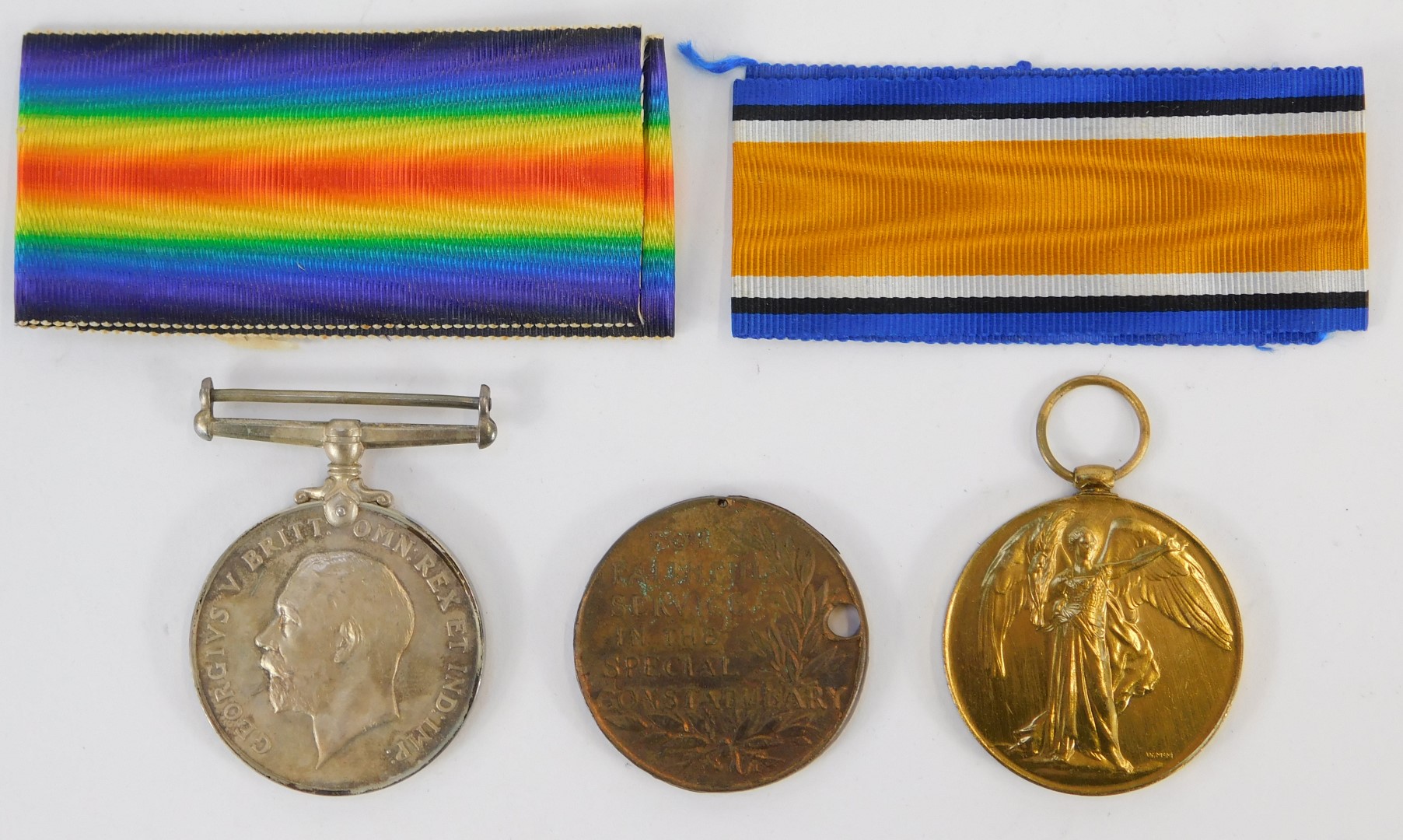 Two World War Two medals, comprising 1914-1918 Medal, and the Victory Medal, each named to GNR. R. H - Image 2 of 3