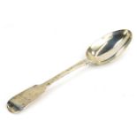 A Victorian silver fiddle pattern serving spoon, initial engraved, Henry Holland, London 1860, 2.11o