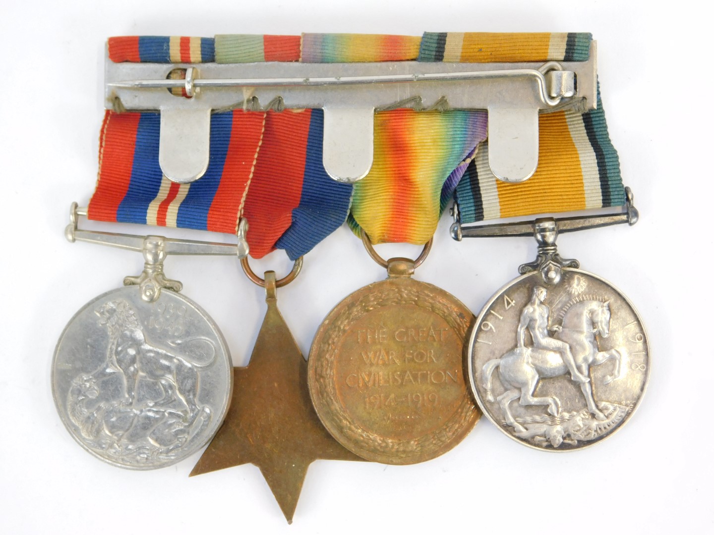 Two World War Two medals, comprising 1914 to 1918, and Victory Medal, named to A E H James, Buoy 1 R - Image 2 of 2