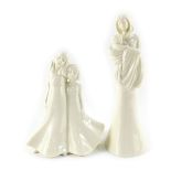 Two Royal Worcester porcelain figures from the Moments Collection, comprising Tender Love, 26cm high