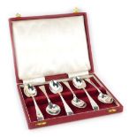 A set of six George V silver old English pattern teaspoons, Sheffield 1921, 3.95oz, cased.