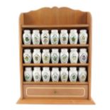 A group of twenty two Franklin Mint porcelain herb jars and covers, to include Celery, Sage, Parsley