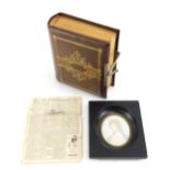 A Victorian leather and gilt tooled album, containing various portrait studies, together with a mini
