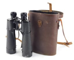 A pair of Liebermann & Gortz Astropax binoculars, 25x52, in leather case.