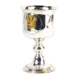 An Elizabeth II silver goblet, to commemorate the marriage of the Prince of Wales to Lady Diana Spen