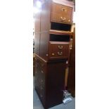 A William Laurence part bedroom suite, comprising five drawer chest, 110cm high, 82cm wide, 46cm dee