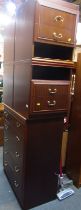 A William Laurence part bedroom suite, comprising five drawer chest, 110cm high, 82cm wide, 46cm dee