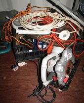 A Red Eye laser circular saw, together with further equipment, etc.