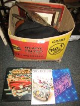 Household wares, comprising a turned wooden bowl, Super Stars of the 60s and 70s cased box set, Pop