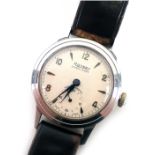 A Rotary Supersports stainless steel cased gentleman's wristwatch, with a silvered dial, with brown