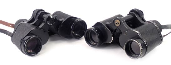 Two pairs of binoculars, comprising Frank Nipole 8x30 field binoculars, and Carl Zeiss 8x30 binocula